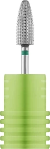 Nail Drill Фреза твердосплавная, реверсивная "Кукуруза" 110 641, 4 мм, зелёная