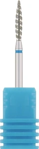 Nail Drill Фреза алмазна "Полум'я" 243 023LXB, діаметр 2,3 мм, синя, торнадо