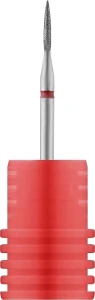 Nail Drill Фреза алмазна "Полум'я" 243 014R, діаметр 1,4 мм, червона