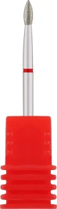Nail Drill Фреза алмазна "Брунька" 257 023R, діаметр 2,3 мм, червона