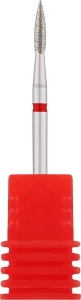 Nail Drill Фреза алмазна "Полум'я" 243 021R, діаметр 2,1 мм, червона