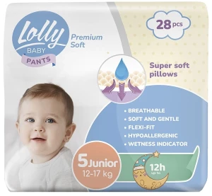 Lolly Подгузники-трусики Premium Soft Junior 5, 12-17 кг, 28 шт.