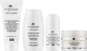 Arganiae Набор For Men Set With Organic Argan Oil (af/sh/100 ml + h/cr/50 ml + deo/50 ml + f/cr/50 ml)