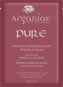 Arganiae Нормализующая тканевая маска для лица с глиной Huile D'Argane Pure