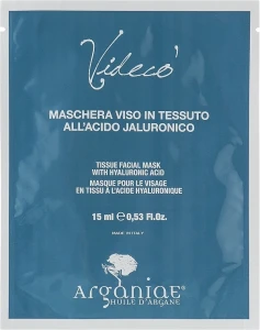 Arganiae Зволожуюча тканинна маска для обличчя з гіалуроновою кислотою Videco' Facial Mask