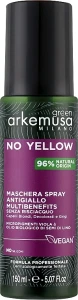 Arkemusa Green Маска-спрей для нейтралізації жовтизни для блонда, освітленого та сивого волосся No Yellow Hair Mask