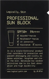 Logically, Skin Солнцезащитный крем Professional Sun Block SPF50+/ PA++++ (пробник)