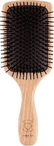 Krago Расческа для волос из натурального дуба с массажными наконечниками Eco Wooden Brush