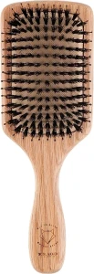 Krago Расческа для волос с натурального дуба с натуральной щетиной кабана Eco Wooden Brush