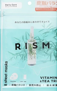 RISM Тканевая маска с витамином Е и маслом чайного дерева Daily Care Vitamin E & Tea Tree Mask