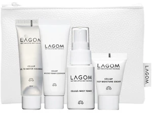 Lagom Набор Travel Kit (gel/30ml + foam/30ml + toner/20ml + cream/10ml + bag)