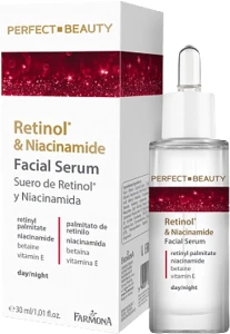 Farmona Сироватка для обличчя зволожувальна проти зморщок з ретинолом та ніацинамідом на день-ніч Perfect Beauty Retinol & Niacinamide Facial Serum