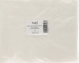 Tufi profi Паперові серветки для манікюру, ламіновані, вологостійкі, 40х32 см, 50 шт., білі Premium