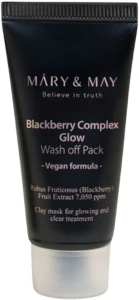 Антиоксидантна глиняна маска для обличчя з ожиною - Mary & May Blackberry Complex Glow Wash Off Mask, 30 г