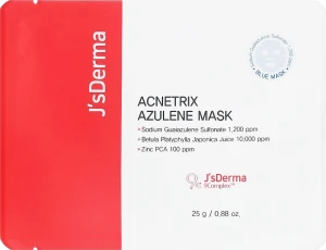 J'sDerma Тканевая маска для лица с азуленом Acnetrix Azulene Mask