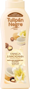 Гель для душу "Ваніль і макадамія" - Tulipan Negro Vanilla & Macadamia Shower Gel, 650 мл