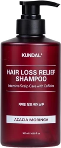 Шампунь проти випадіння волосся "Акація Морінга" - Kundal Natural Caffeine & Intensive Scalp Care Shampoo Acacia Moringa, 500 мл