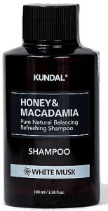 Шампунь для волосся "Білий мускус" - Kundal Honey & Macadamia Shampoo White Musk, 100 мл