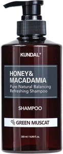 Шампунь для волос "Зеленый Мускат" - Kundal Honey & Macadamia Shampoo Green Muscat, 500 мл