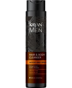 Гель для волосся і тіла очищуючий - KAYAN Professional Men Hair & Body Cleanser, 400 мл