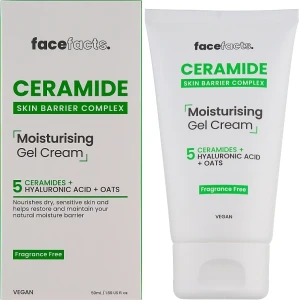 Зволожувальний гель-крем із керамідами - Face Facts Ceramide Moisturising Gel Cream, 50мл
