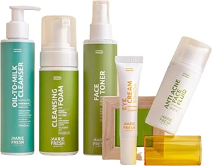 Marie Fresh Cosmetics Набір "Комплексний догляд за зрілою проблемною шкірою з пінкою", 5 продуктів