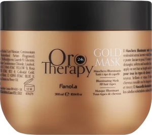 Відновлювальна маска з активними мікрочастинками золота - Fanola Oro Therapy Mask, 300 мл