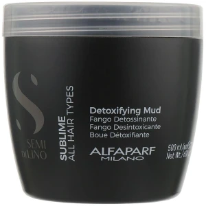 Детокс-грязь для глубокого очищения волос и кожи головы - Alfaparf Semi Di Lino Sublime Detoxifying Mud Treatment, 500 мл