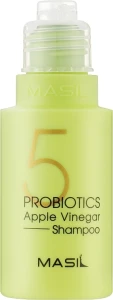 Мягкий безсульфатный шампунь с яблочным уксусом и пробиотиками для чувствительной кожи головы - Masil 5 Probiotics Apple Vinegar Shampoo, 50 мл