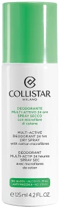 Дезодорант-спрей с волокнами хлопка - Collistar Multi-Active Deodorant 24 Hours Dry spray, 125 мл