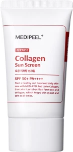 Солнцезащитный крем для лица сужающий поры - Medi peel Red Lacto Collagen Pore Lifting Sun Cream, 50 мл