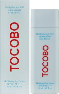 Увлажняющее солнцезащитное крем-молочко - TOCOBO Bio Watery Sun Cream SPF50+ PA++++, 50 мл