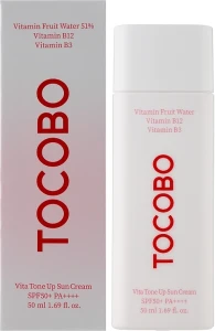 Тонирующий солнцезащитный крем - TOCOBO Vita Tone Up Sun Cream SPF50+ PA++++, 50 мл