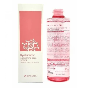 Увлажняющий тонер для лица - 3W Clinic Hyaluronic Natural Time Sleep Toner, 300 мл