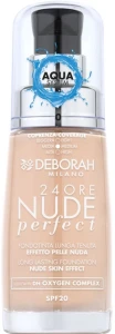 Тональная основа - Deborah 24Ore Nude Perfect Aqua System Foundation SPF20, 0 - Fair Rose