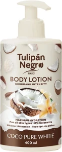 Лосьйон для тіла "Ніжний кокос" - Tulipan Negro Coco Pure White Body Lotion, 400 мл