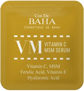 Антиоксидантная сыворотка с витамином C для сияния кожи - Cos De Baha VM Vitamin C MSM Serum, 1.5 мл