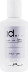 Кондиционер для осветленных и блондированных волос - IdHair Elements XCLS Blonde Silver Conditioner, 100ml