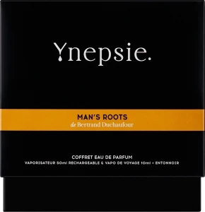 Набір для чоловіків парфумований - Ynepsie Mans Roots, парфумована вода 50 мл + виала для подорожей 10 мл + воронка