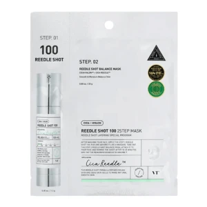 Тканинна маска зміцнююча для обличчя - VT Cosmetics REEDLE SHOT 100 2-STEP BALANCE MASK, 1 шт