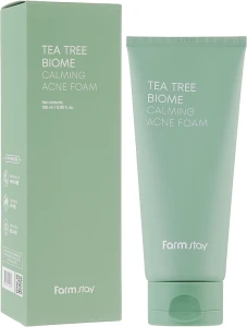 Очищающая пенка для проблемной кожи с чайным деревом - FarmStay Tea Tree Biome Calming Acne Foam, 180 мл