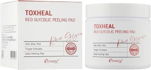 Очищающие диски для лица с гликолевой кислотой - Esthetic House Toxheal Red Glycolic Peeling Pad, 100 шт