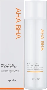 Крем-тонер для обличчя 2 в 1 з кислотами - Eyenlip Aha & Bha Multi Care Cream & Toner, 200 мл