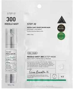 Двухэтапная укрепляющая маска для лица - VT Cosmetics MILD REEDLE SHOT 300 2-STEP MASK, 1 шт