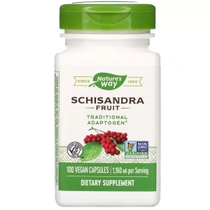 Пищевая добавка Лимонник - Nature's Way Schisandra Fruit, 580 мг,100 веганських капсул