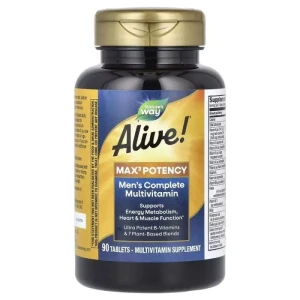 Мультивітаміни для чоловіків - Nature's Way Alive! Max3 Potency Men's Multivitamin, 90 таблеток