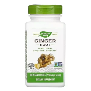 Пищевая добавка в капсулах Корень Имбиря - Nature's Way Ginger Root, 550 мг, 180 капсул