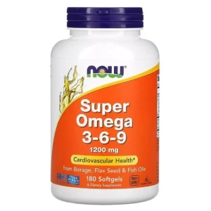 Супер Омега 3-6-9 - Now Foods Super Omega 3-6-9, 1200мг, 180 желатинових капсул