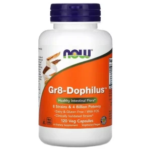 Пробіотики для покращення роботи травного тракту - Now Foods Gr8 - Dophilus, 120 веганських капсул