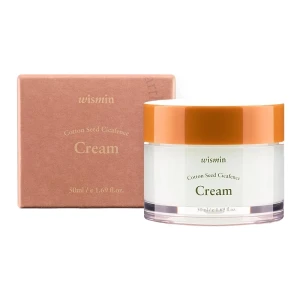 Крем увлажняющий успокаивающий с экстрактом семян хлопка - Wismin Cotton Seed Cicafence Cream, 50 мл